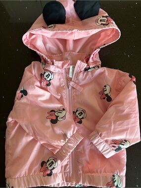 H&M Pink Minnie Mouse Hooded Raincoat